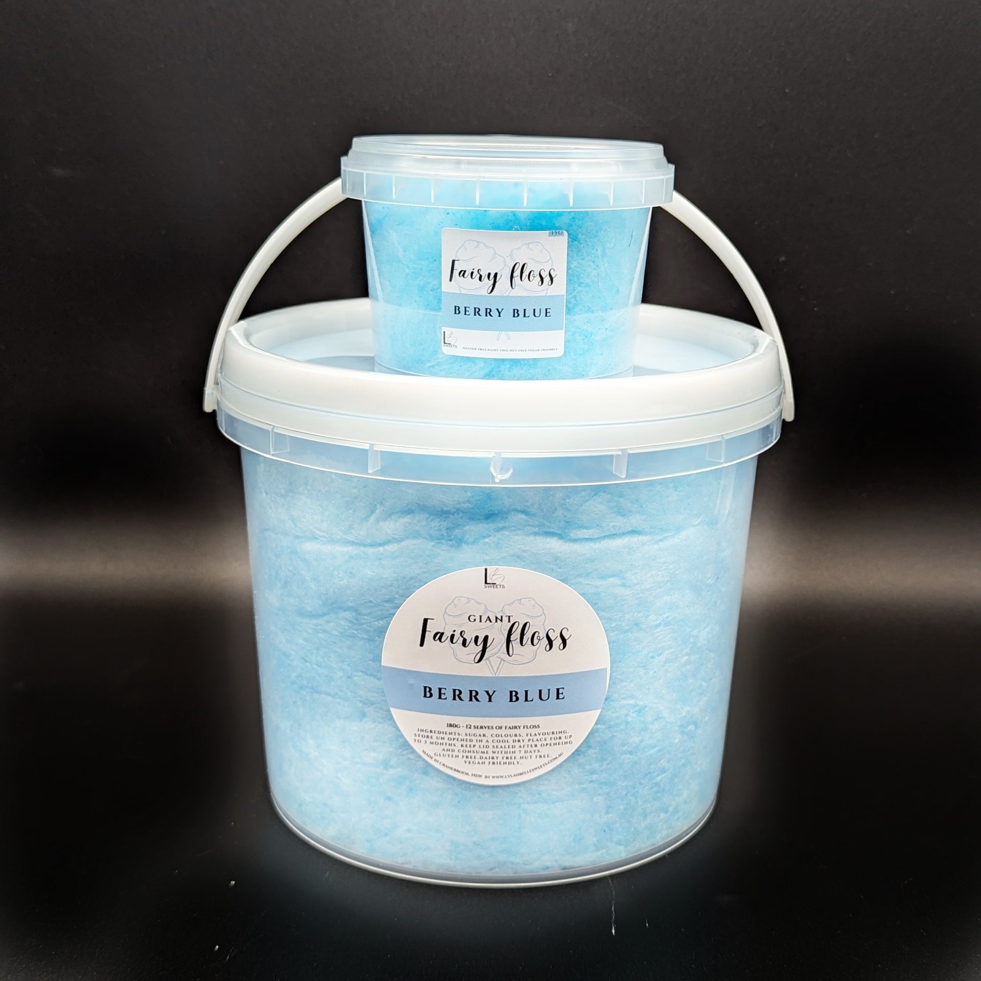 Giant Fairy floss tubs - LB Sweets | Fairy floss & Favours